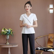 에스테틱 유니폼 반팔 미용실 피부 관리실 마사지