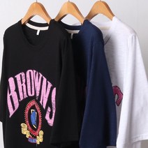 빅사이즈 옷 브라운스슬라브반팔티 21SD915 여성