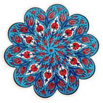 터키 도자기 냄비받침 2021 NEW Series - Red Line + Blue Line 8종, HP139