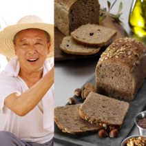 통밀빵 통호밀빵 100% 우리밀 통곡물빵 다이어트 비건 당뇨간식 호밀 모닝빵 맘모스빵 팥빵 햄버거빵 건빵 국산밀 빵 현미식빵 바게트빵 정통 옛날 크림빵 현미크래커 보리크래커, 1.통밀식빵, 생활양품 01_통밀식빵