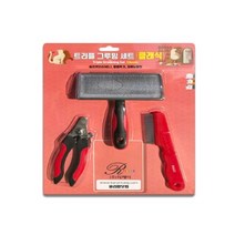 애견미용 슬리커+발톱깎이+자루눈썹빗세트 3개월강아지 진돗개목욕 푸들 시츄 골댕이