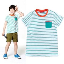 ASK 주니어 남아 STRIPE 라운드포켓 TS(JU2MTR342ML/그린)
