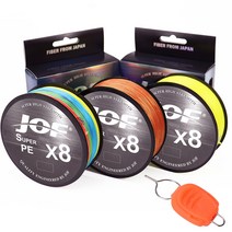 조프 슈퍼 PE 8합사 400m 낚싯줄+ 라인 스토퍼, 3호, 옐로우