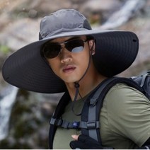 포시팰리스 챙넓은 대형 등산 낚시 자외선차단 모자