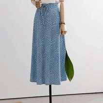 여성 H라인 A라인 치마 스커트 여름 마인 밴딩 냉장고
