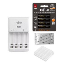 후지쯔 급속충전기+후지쯔 프리미엄 AA 충전지 4알+사은품 에네루프 동급