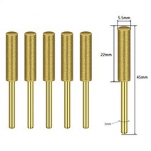 5개/몫 다이아몬드 전기 톱 숫돌 골드 1/4/4/8/5mm 그라인더 체인 드릴 비트 티타늄 연삭 도구를 선명하게, 03 5.5mm