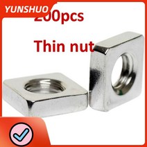 사각 얇은 너트 스테인리스 스틸 M3 M4 M5 M6 M8 A2 DIN 562 200 개로트, 4.M5x8x38mm