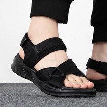 [해피데이] 스케쳐스 남성용 여름 아웃도어 스트랩샌들 미끄럼 방지 벨크로 쿠션 비치샌들S66043(사은품증정)