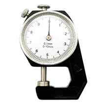 S.fields.inc 시크니스 게이지 두께 측정기 피혁 다이얼 0 10mm 20mm 대응 수예 공구 146006, 0 10ｍｍ
