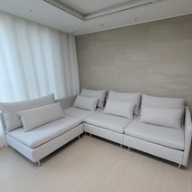 포더홈 브로드 더블케어 프리미엄 패브릭소파+스툴포함 (1/3/4인용) 쇼파 소파베드 쇼파베드 침대형 패브릭쇼파 1인용쇼파 3인용쇼파 4인용쇼파 이케아st, 아이보리
