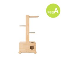 레써니 화장실캣타워 고양이 원목 계단 쉼터 A타입, 단일옵션