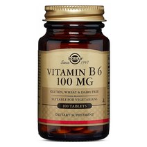 솔가 [알약 케이스 포함] 비타민B6 100mg 100정 Solgar Vitamin B6 100tabs, 1개