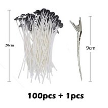소이캔들 오브제캔들 1 롤 200 피트 61M 흰색 양초 심지 솜초 직조 DIY 및 만들기, 20cm C-세트