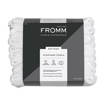 Fromm 소프티즈 극세사 살롱 헤어 타월 10팩 브라운 45012 113213 가성비, White - 10 Pack