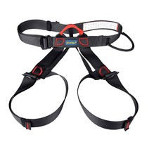 등산 하네스 조절 허리 안전 벨트 넓은 등산 Rappelling, 블랙