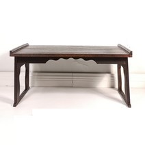 수제작 접이식 오동나무 미니 다도 소반 다과상 호족반 티테이블 고가구 개다리 옛날상, D.XL-80x44x38