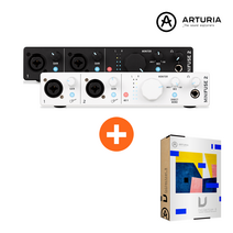 Arturia MiniFuse 2 아투리아 USB 오디오 인터페이스 V Collection 8 제공, 블랙