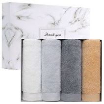 어메니티타올 프리미엄 40수 코마사 200g 4장 고급 호텔수건 선물세트, 1세트, 색상 골고루_랜덤