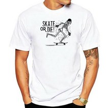 스케이트보드 Skate Or Die 티셔츠 스케이터 보드 Emo 탑 인디 208 커스텀 그래픽, 07 Men white_07 XXL