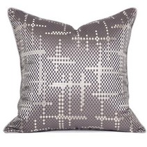 Diphylleia Simplicity Design 쿠션 커버 그레이 컬러 모던 폴카 도트 Geomertic Jacquard Throw Pillow Case 거실 소파