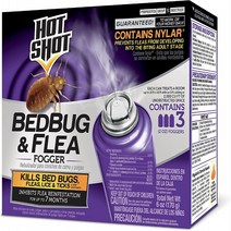 Hot Shot BedBug And Flea Fogger Inhibits Flea Reinfestation 2 Ounce Cans 3 Count, 1