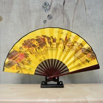 접이식 차이나 남성 비단부채 주문제작 클래식 선풍기 에어 화이트 포토 댄스 일용 선물 793224843, 1, 군 그린 10 인치 강남 수향