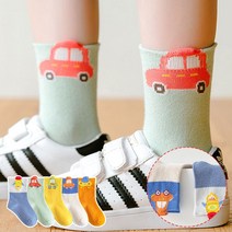 제이셀 A53 유아남아아동 자동차 마이카 발목 양말 5켤레 세트