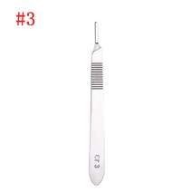 수공구 1/10Pcs 탄소 강철 핸들 블레이드 키트 조각 칼 수리 도구 DIY 커팅 PCB 동물 메스 손, 07 No.3 Knife Handle