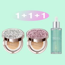[쿠션15g+쿠션15g+앰플50ml] 2+1 트윙클라 앰플 + 미스트 쿠션 21호 23호 [건성 피부 추천 쿠션], 1개, 실버다이아글리터21호+로맨틱핑크21호(건성)+앰플
