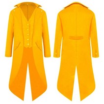 연미복 오케스트라단복 정장 양복 남성 브로케이드 재킷 단색 빅토리아 코트 고딕 빈티지 오버 긴 소매 코트와