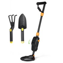 금속탐지기 MD1008A 핸드 헬드 금속 탐지기 골드 보물 지하 트래커 성인 용 시커 파인더, 04 With Rake Shovel
