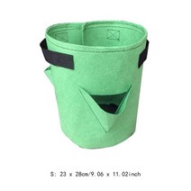 분갈이매트 정원 야외 심기 성장 가방 딸기 수직 꽃 허브 파우치 뿌리 통기성 야채 라운드 재사용 가능한, 04 Green S
