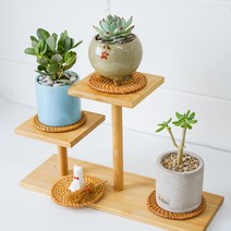 미니 화분 원목 받침대 다육이 우드 화분진열대 선반 베란다 화초 받침 정리대