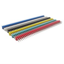 아두이노 키트 코딩 입문 교육 보드 점퍼선 60/30Pcs 더블 행 2.54mm 피치 40 핀 2x40 남성 Breakable 헤더, 02 60Pcs