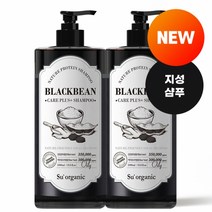 수오가닉 블랙빈 케어플러스 지성샴푸 1000ml 2개, 단품
