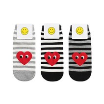 남자발목 패션 스니커즈 양말 링글 하트 3종 색상선택
