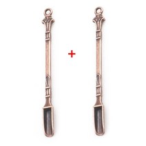 찻스쿱 차스푼 차 계량 숟가락 1pcs 8cm 스너프 삽 알루미늄 합금 의학 스 니프 병, 07 Black