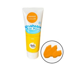 주황 유아물감 220ml 5살 아이 핑거미술용 수성페인트 색칠하기