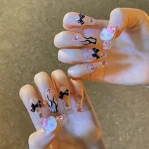 떨샵 붙이는 네일팁 키치 유니크 인조손톱, 2개, NAIL-N323