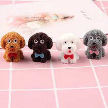 4색 미니 강아지 테라리움 수족관 DIY 만들기 재료 미니어처, 2.브라운