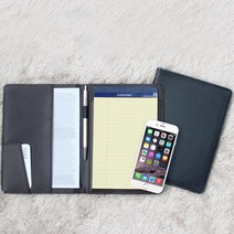 직장인 미팅용 가죽메모패드A5 판촉용 노트패드커버 메모장, 다크그레이