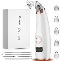 일본직발송 2. GENERIC 모공 흡인기 강력한 얼룩 흡입 9 단계 흡인력 5 종류의 흡입 헤드 핀셋 온열 케어, One Size, One Color