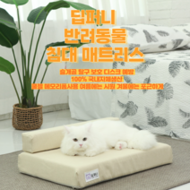 고양이 메모리폼매트리스 슬개골탈구예방 디스크예방 고양이 반려동물용품 매트 방석 긁힘방지, 베이지