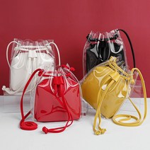 투명 작은 복주머니 가방 캐주얼 크로스백 여름 썸머 비치 바캉스 여행 미니백