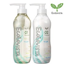 에코로비스타 샴푸 트리트먼트 촉촉한 머릿결 500ml/에코샴푸/두피샴푸/약산성샴푸/두피케어/스칼프케어, 모이스트 스파 샴푸 500ml