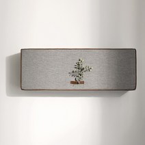 보웰 빈틈없는 에어컨 커버 벽걸이, 라운드S/라이트그레이