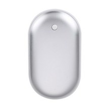 핸드 워머 충전식 USB 전기 보조베터리 핸드 히터 5200mAh 배터리 포켓 워머 양면 핫 핸드 워머, 04 pebble silver