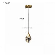 샹들리에 펜션 거실 카페 모던 크리스탈 북유럽 침실 럭셔리, 1 heads, 8cm Crystal, Tricolour