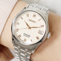 백화점AS [가죽밴드+거치대+보호필름+툴세트] 세이코 프레사지 오토매틱 SRPF47J1 여자 메탈시계 삼정공식판매처